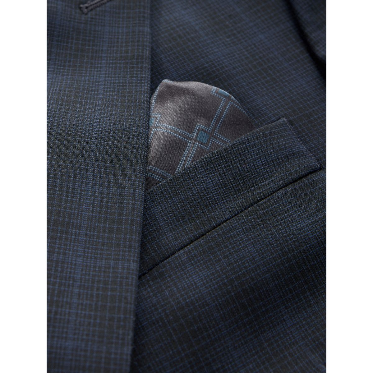Veste de costume slim à carreaux bleu marine, NEXT