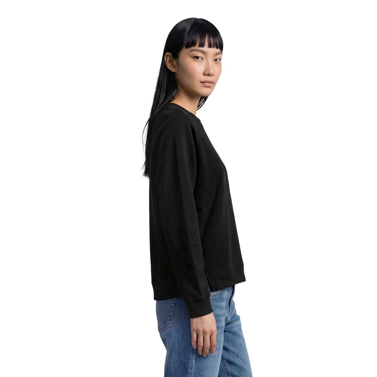 Sweat-shirt en coton organique noir, MARC O’POLO DENIM