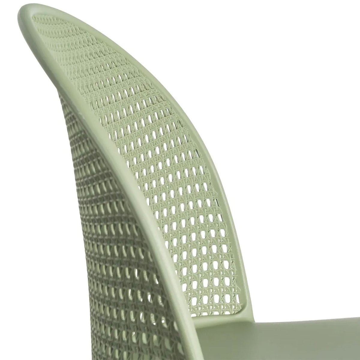 Chaise verte effet cannage 51x46x80cm vert, WADIGA