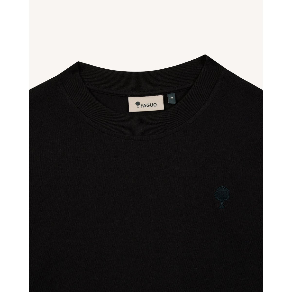 T-shirt en maille noir, FAGUO