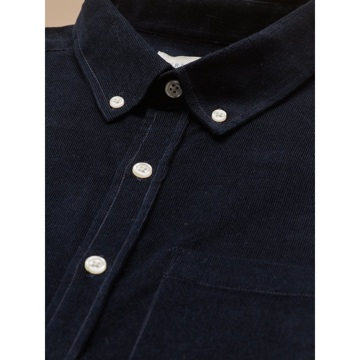 Chemise velours coupe contemporaine marine, CYRILLUS