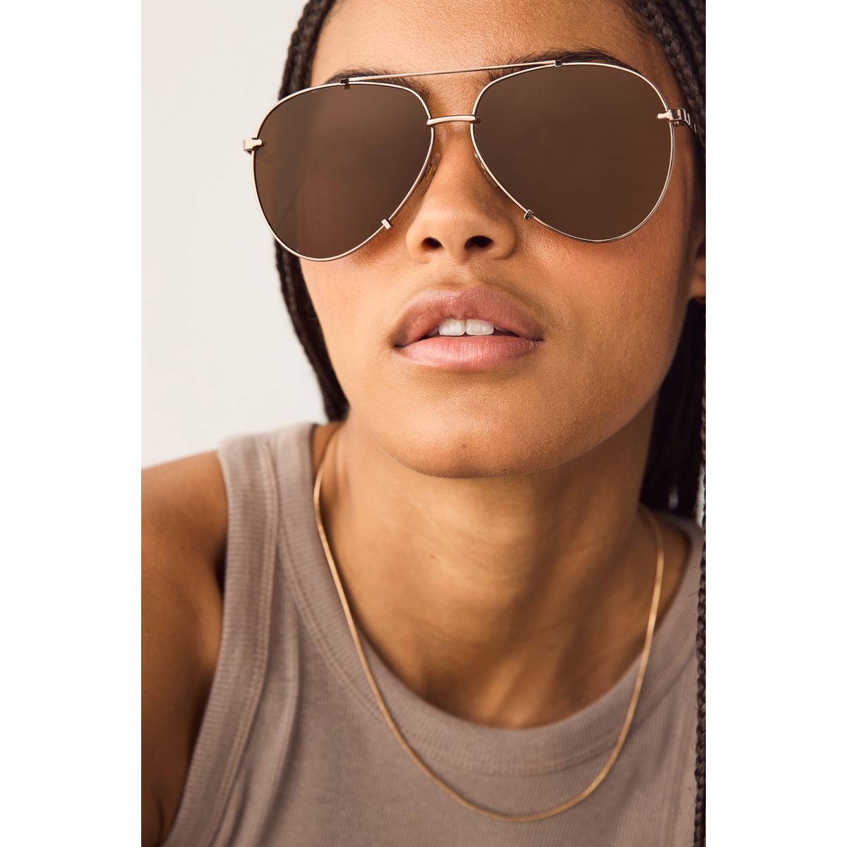 Lunettes de soleil style aviateur métallisées, NEXT