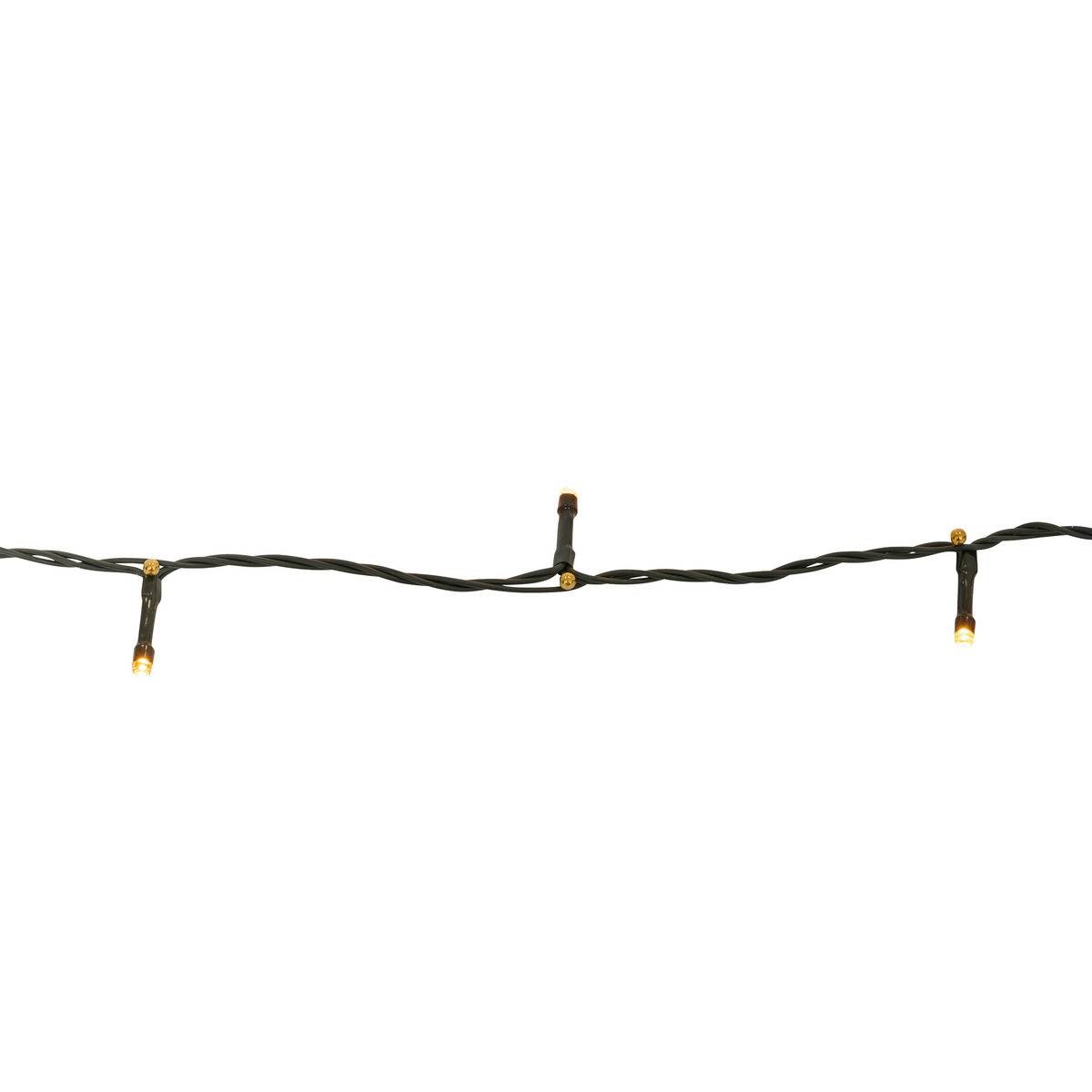 Guirlande lumineuse Technobright 300 LED 8 fonctions 30m avec minuteur ambre fil vert ambre, FEERIC LIGHTS & CHRISTMAS