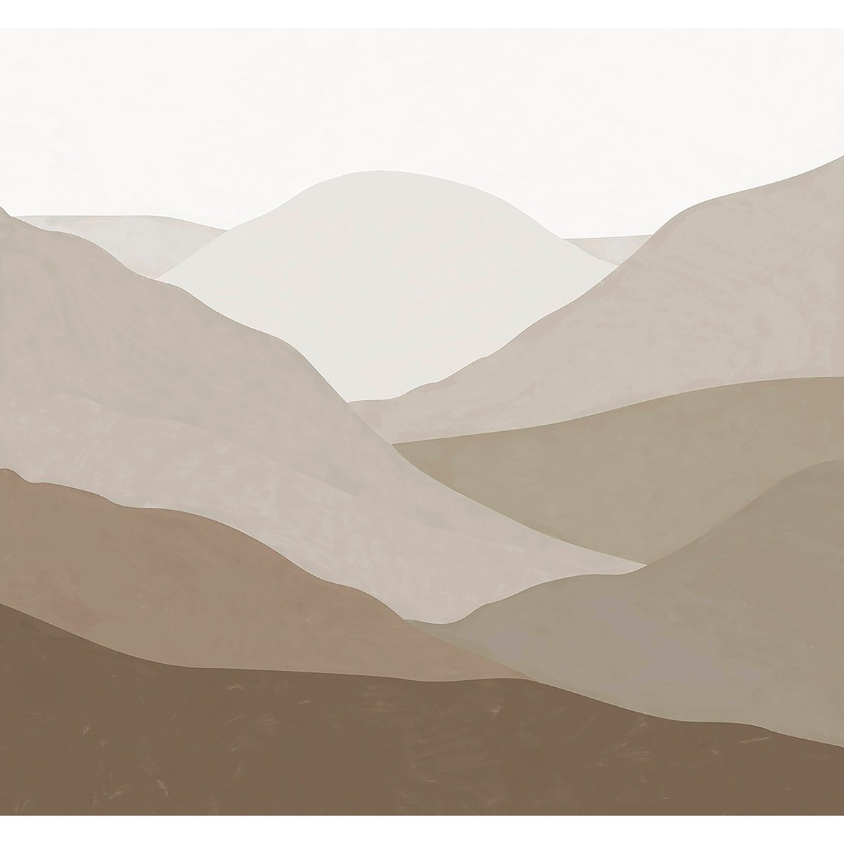 Papier peint panoramique Zen, paysage de dune marron, beige, SUPERFRESCO EASY