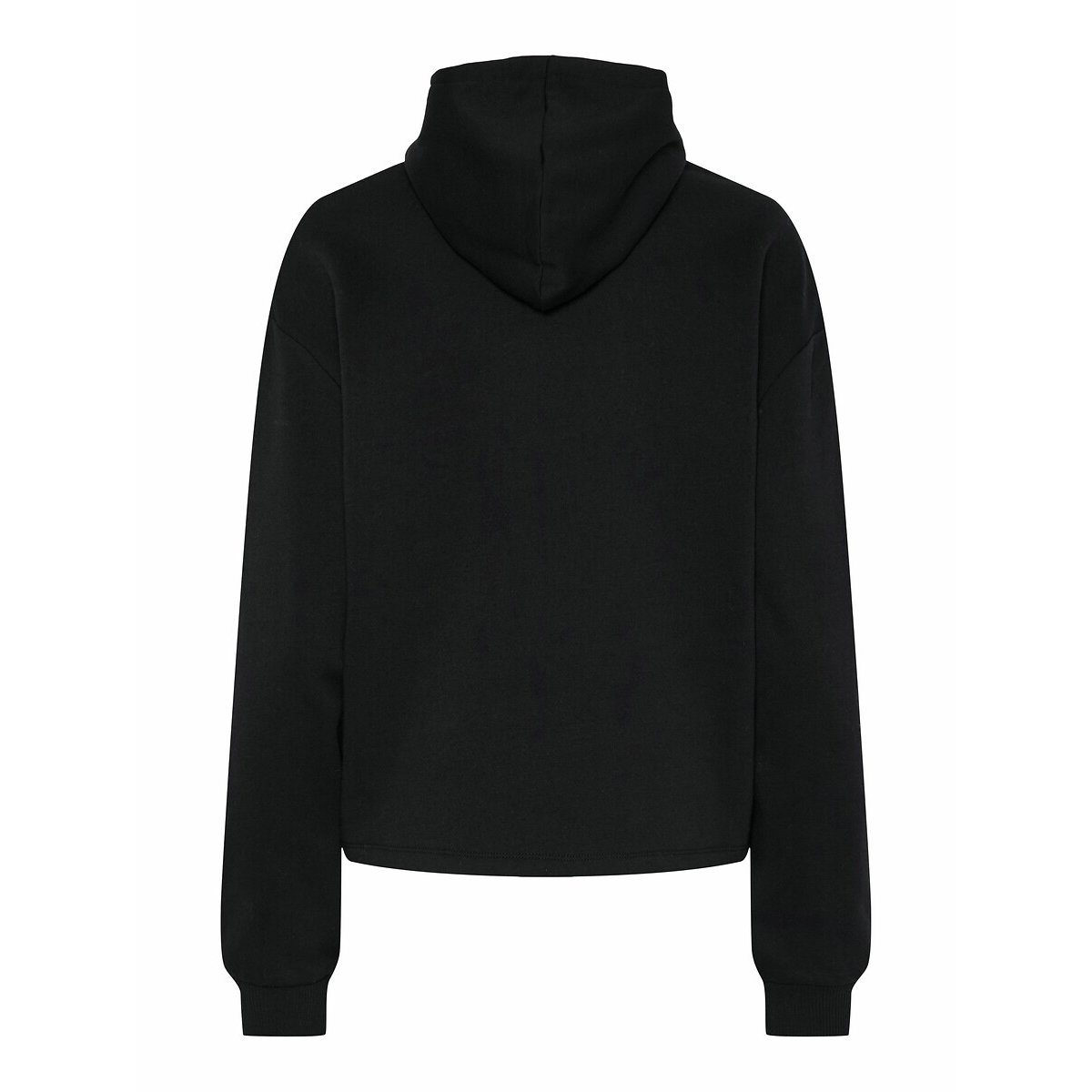 Sweat à capuche, motif devant noir/léopard, PIECES