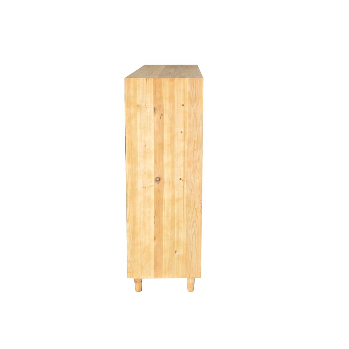 Buffet haut en bois recyclé SIGRID bois clair, MADE IN MEUBLES