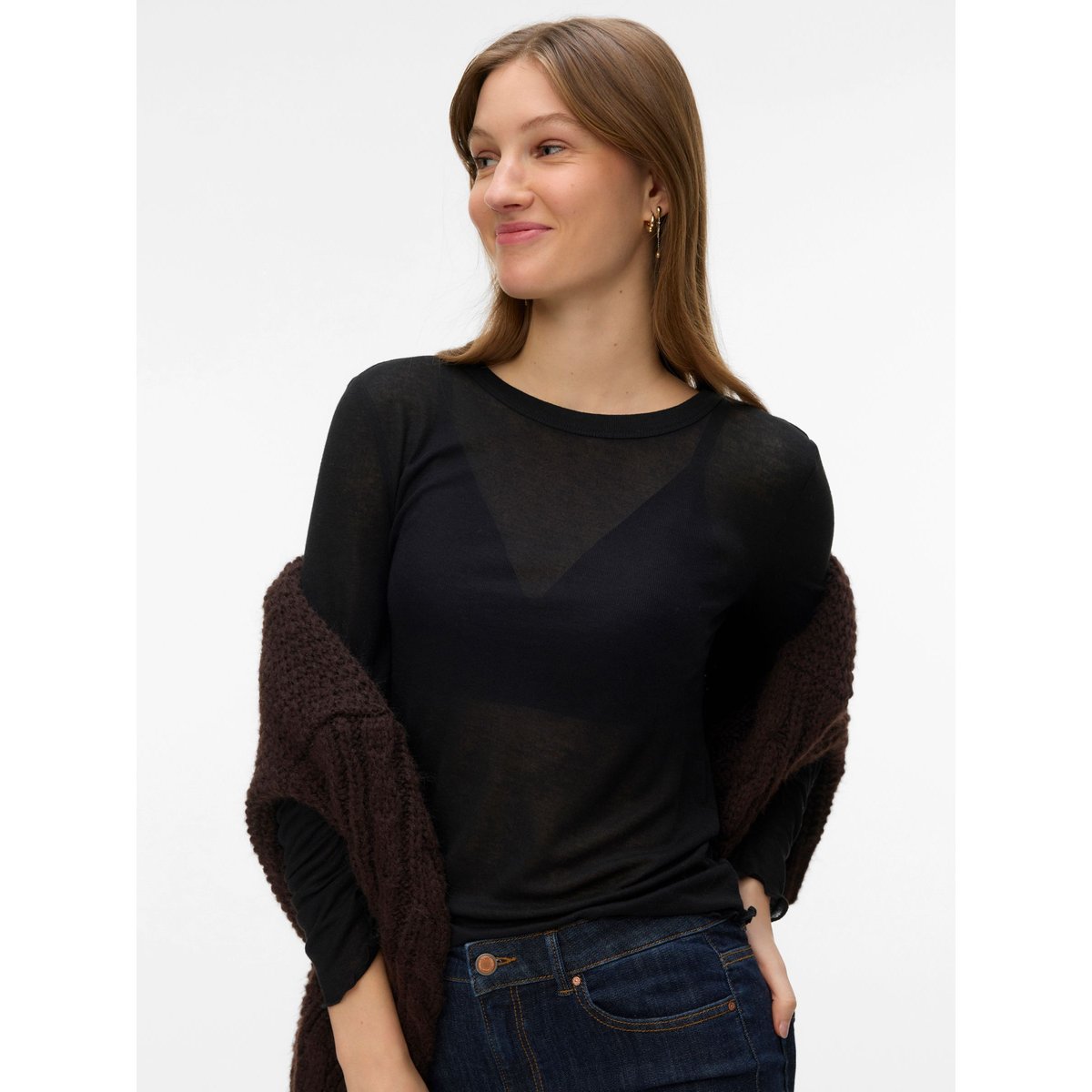 Top noire - black, VERO MODA