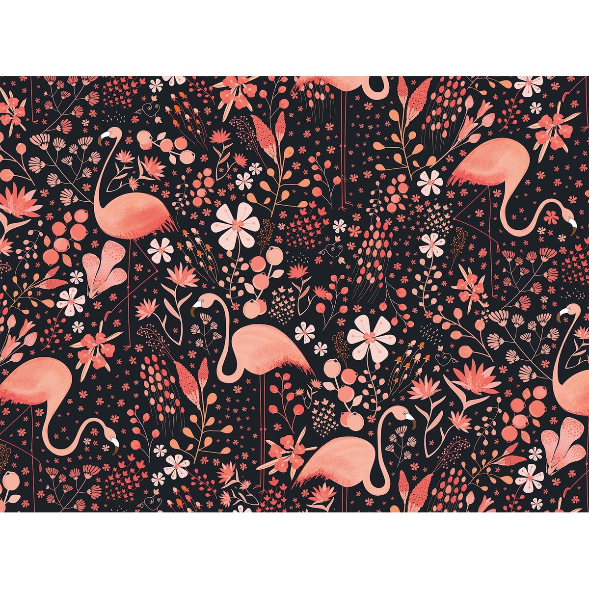 Papier peint enfant pinky le flamant rose intissé, HEXOA