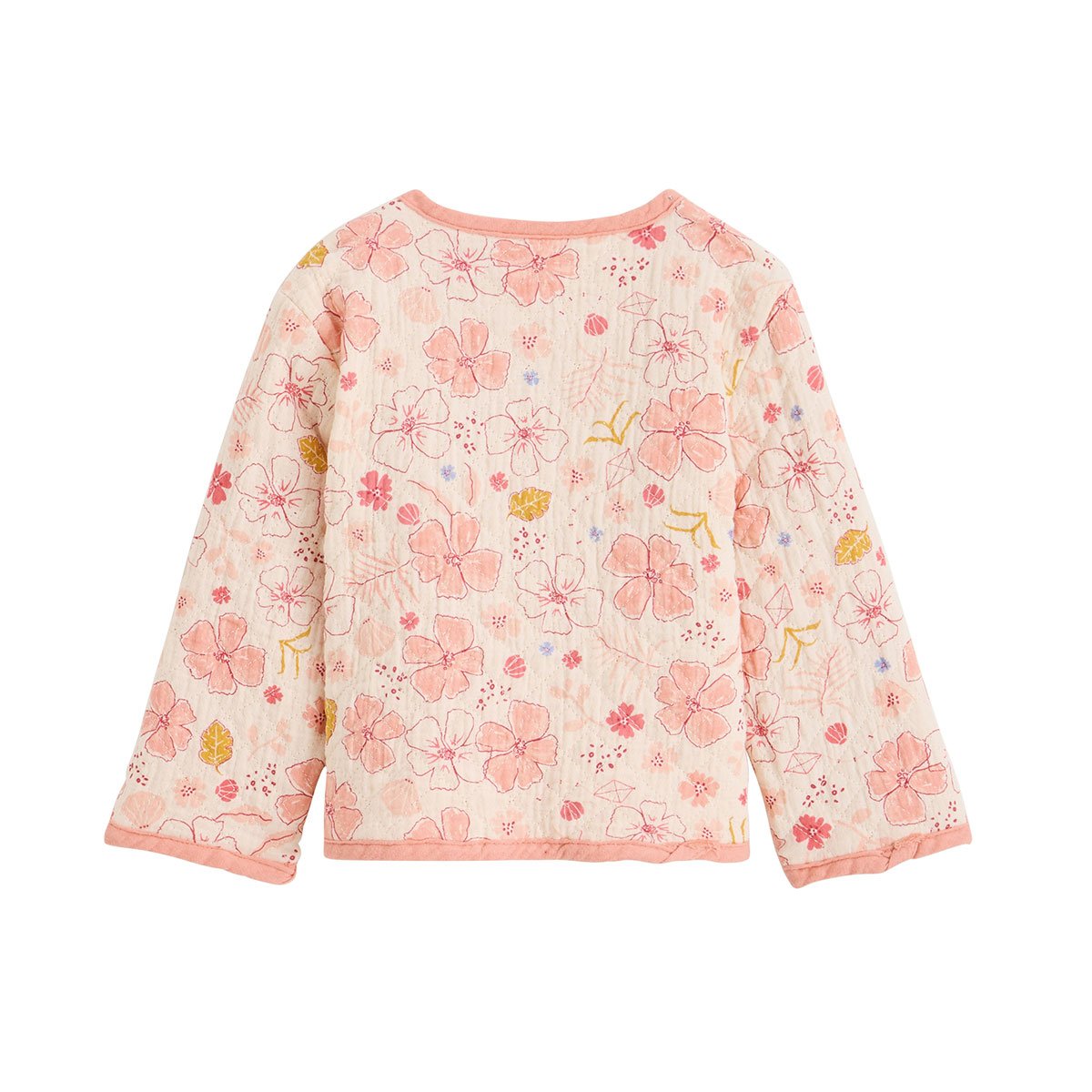 Veste réversible enfant en gaze de coton Santa Giulia orange, PETIT BEGUIN