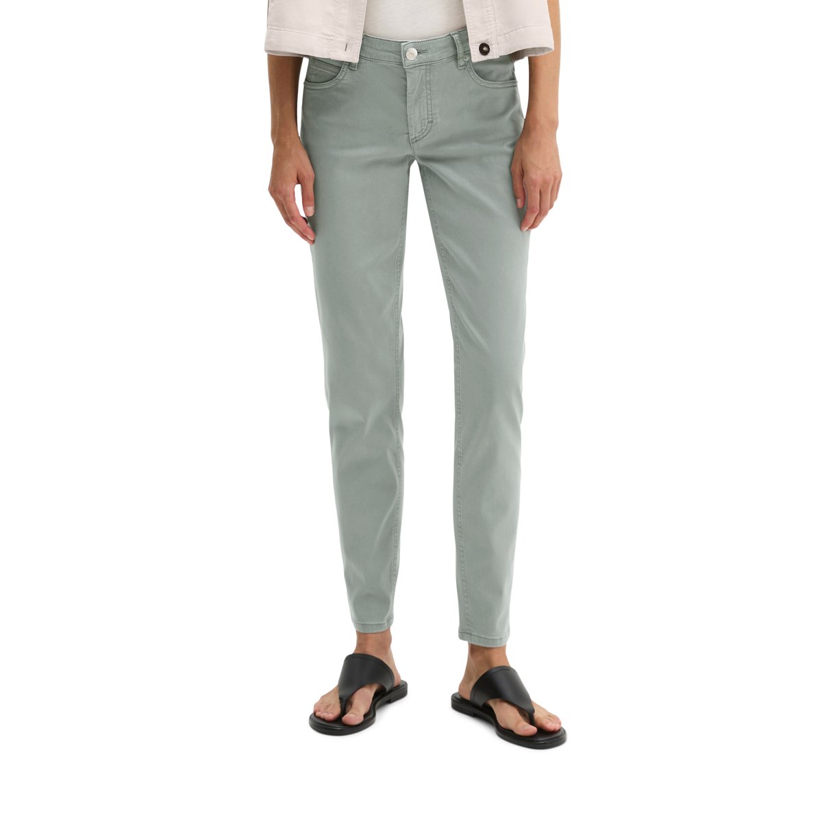 Pantalon modèle Lulea slim avec TENCEL™ Lyocell gris, MARC O'POLO