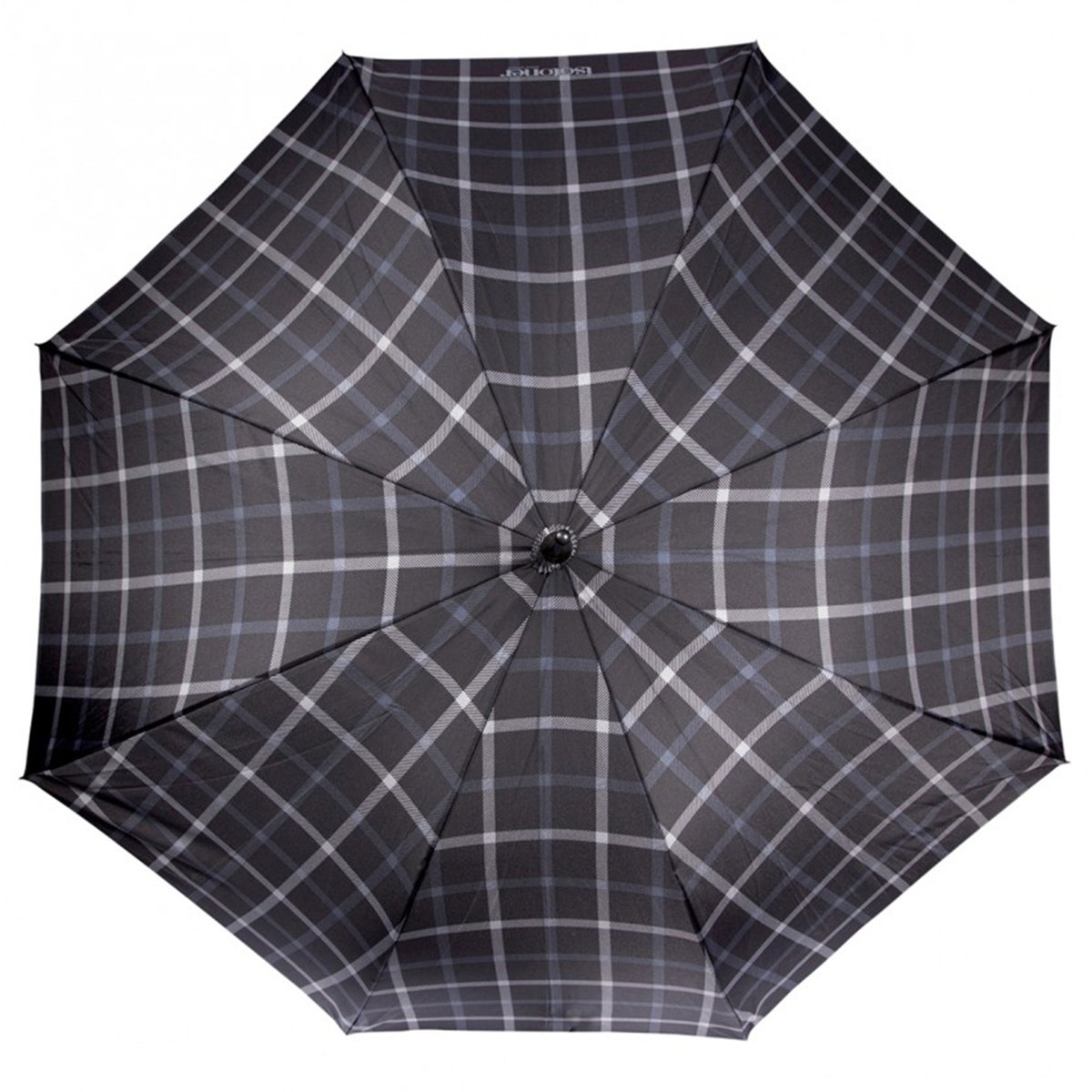 Parapluie noir carreaux homme, ISOTONER