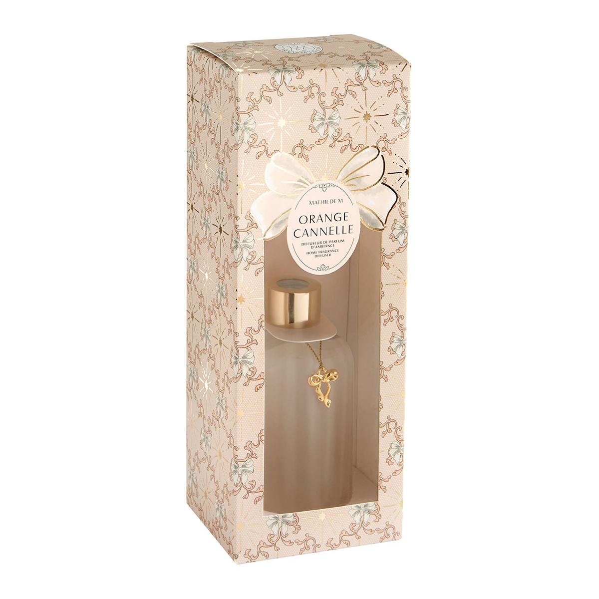 Diffuseur de parfum Orange Cannelle RUBANS DE FÊTE orange, MATHILDE M