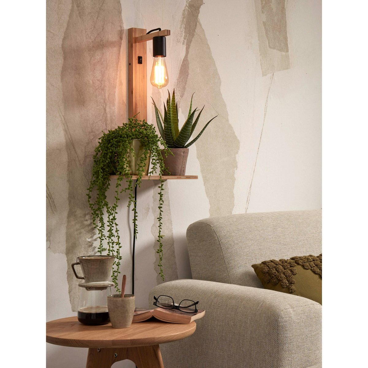 Applique Bambou FLORES naturel, GOOD & MOJO