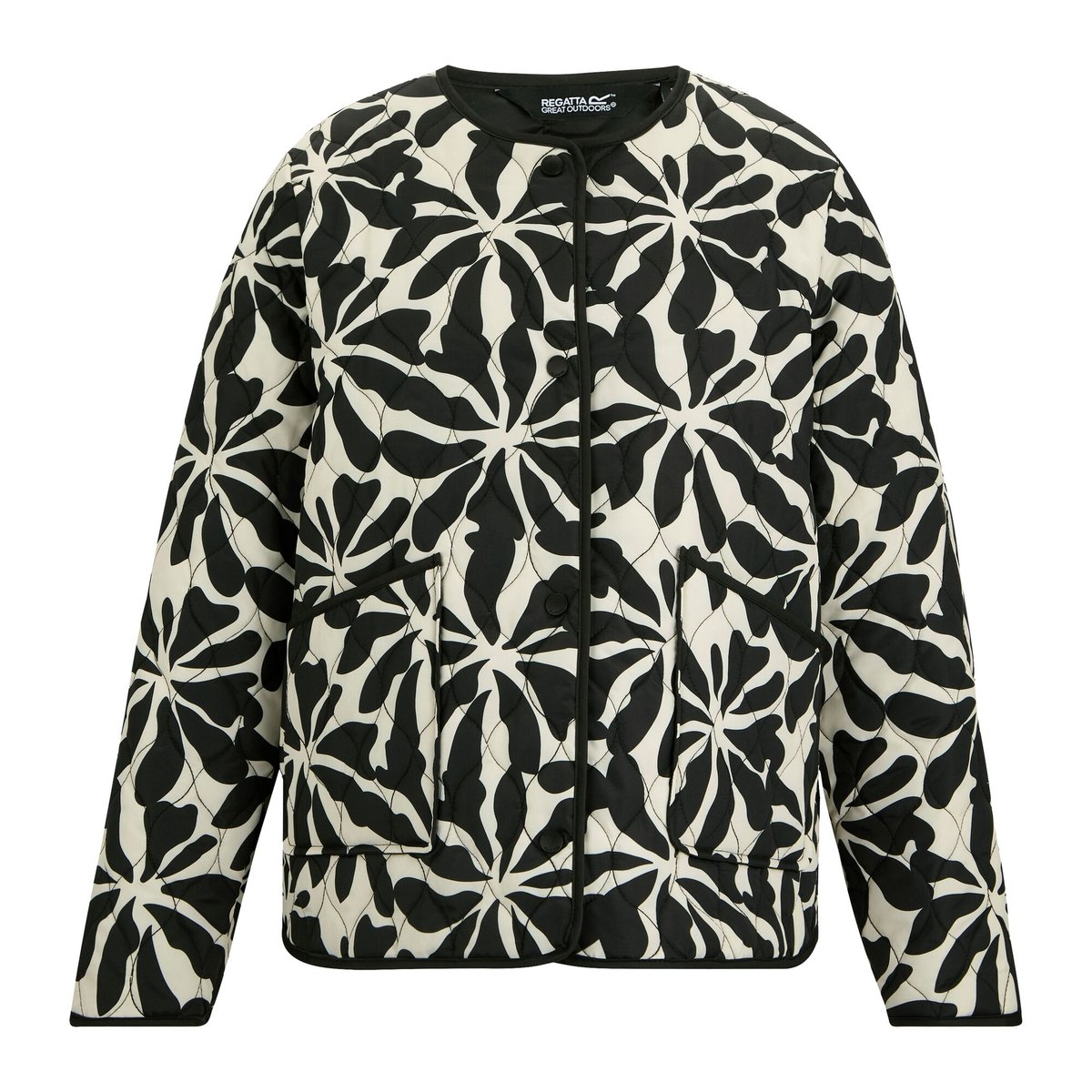 Veste matelassée motif/style floral abstrait MIRA beige, REGATTA