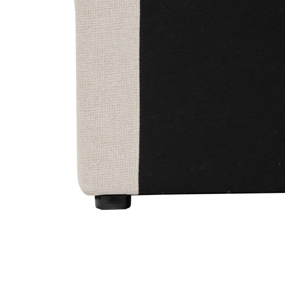 Tête de lit tissu capitonné WILM argile, ATMOSPHERA