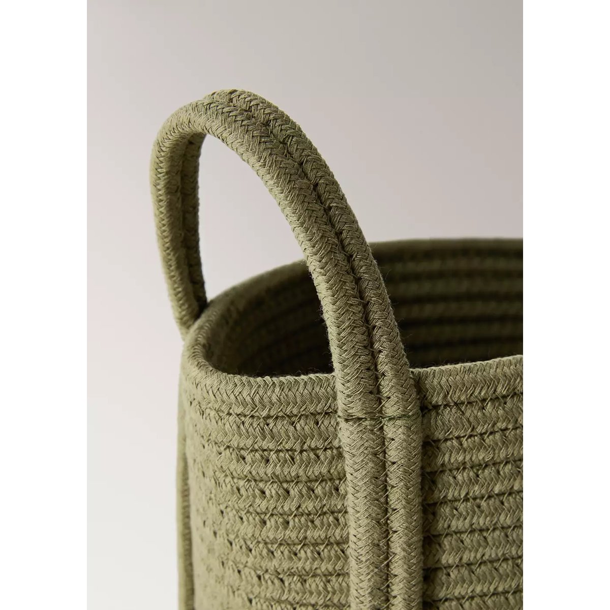 Petit panier enfant en coton kaki, MANGO HOME