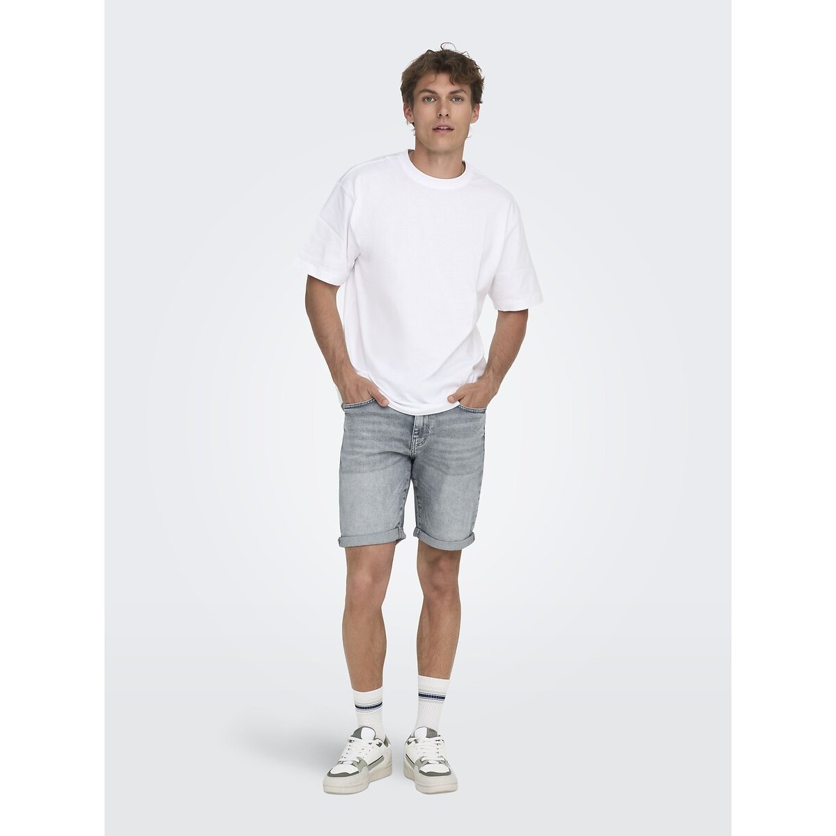 Denim Shorts denim grey, ONLY & SONS
