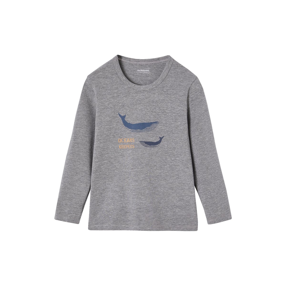 lot de 3 tee-shirts "Baleine" manches longues bleu ciel, VERTBAUDET