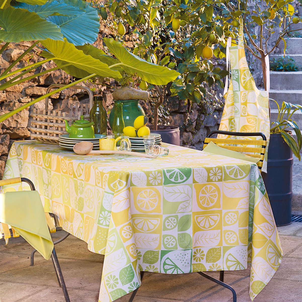 Nappe pur coton MILLE CITRUS fresh, GARNIER THIEBAUT
