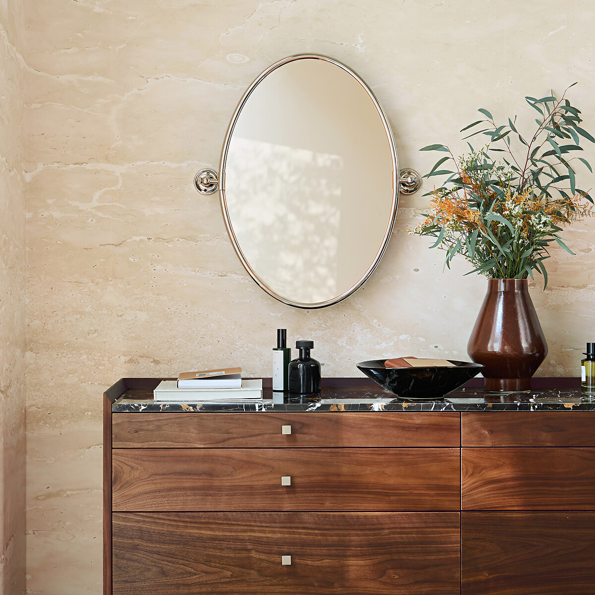 Miroir ovale pivotant H65 cm, Cassandre chrome, AM.PM