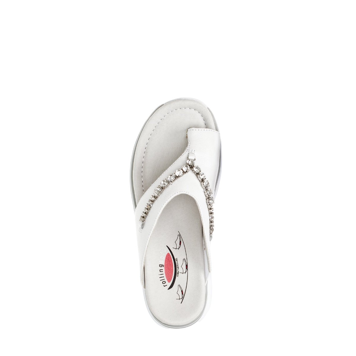 Mules en  à talon compensé blanc, GABOR