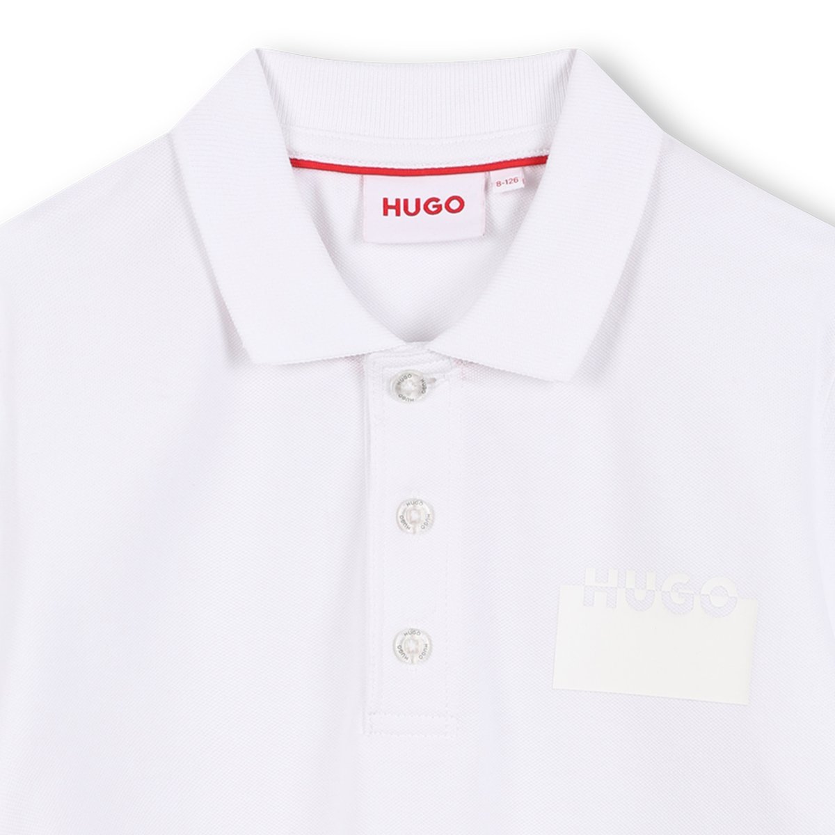 Polo à manches courtes blanc, HUGO KIDSWEAR