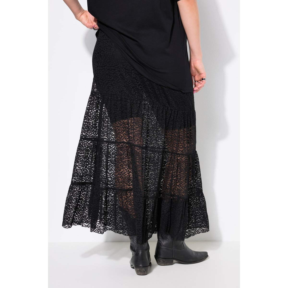 Jupe maxi en dentelle noir, STUDIO UNTOLD