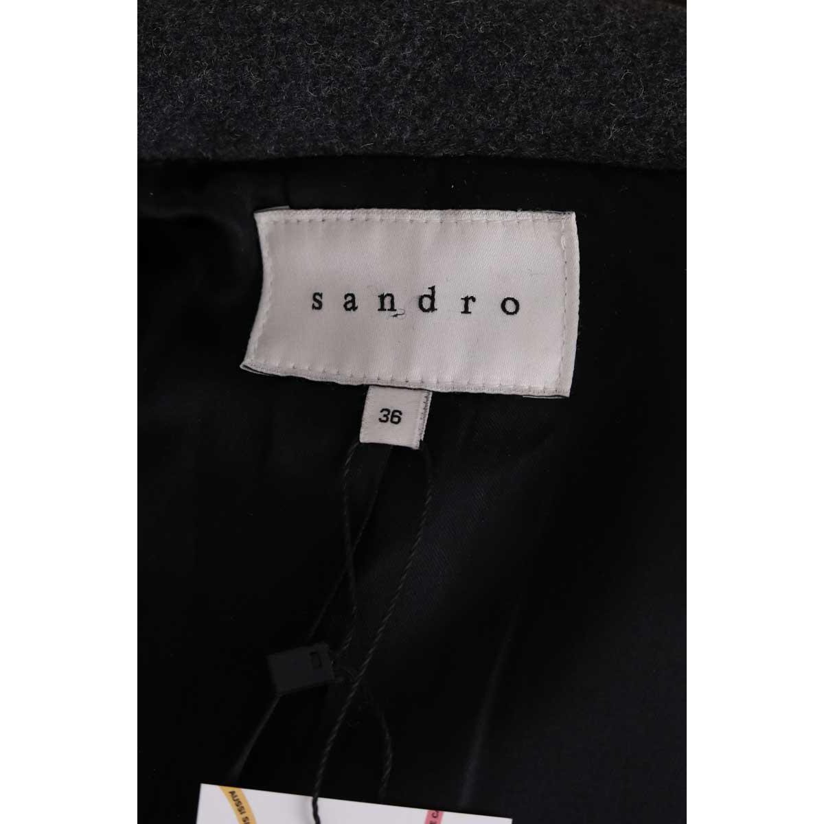 Manteau - Très Bon État gris, SANDRO