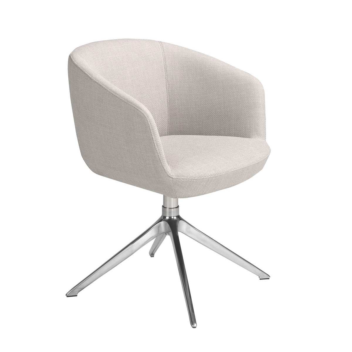 Chaise pivotante en tissu gris | acier, ANGEL CERDA