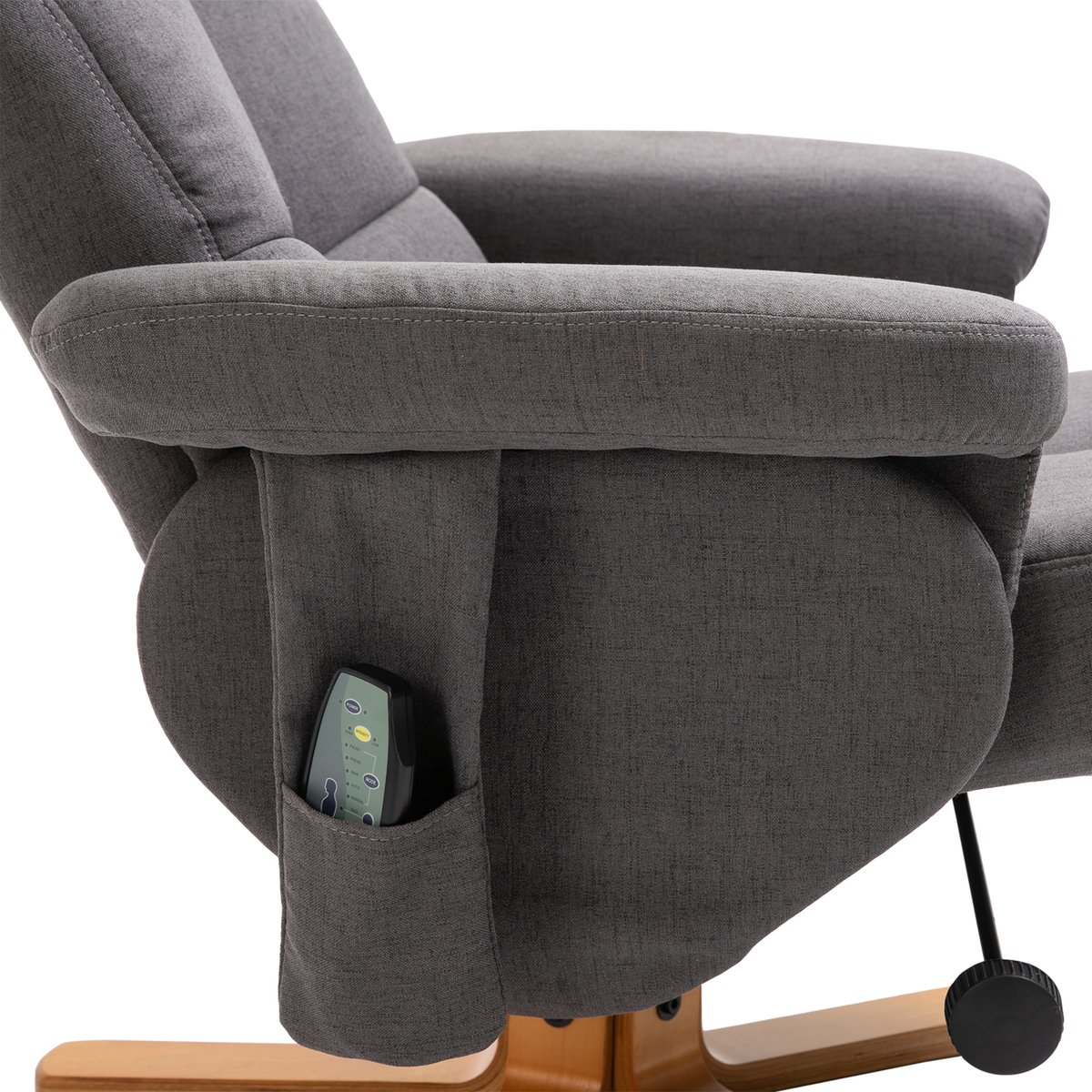 Ensemble fauteuil de massage inclinable avec gris foncé, HOMCOM