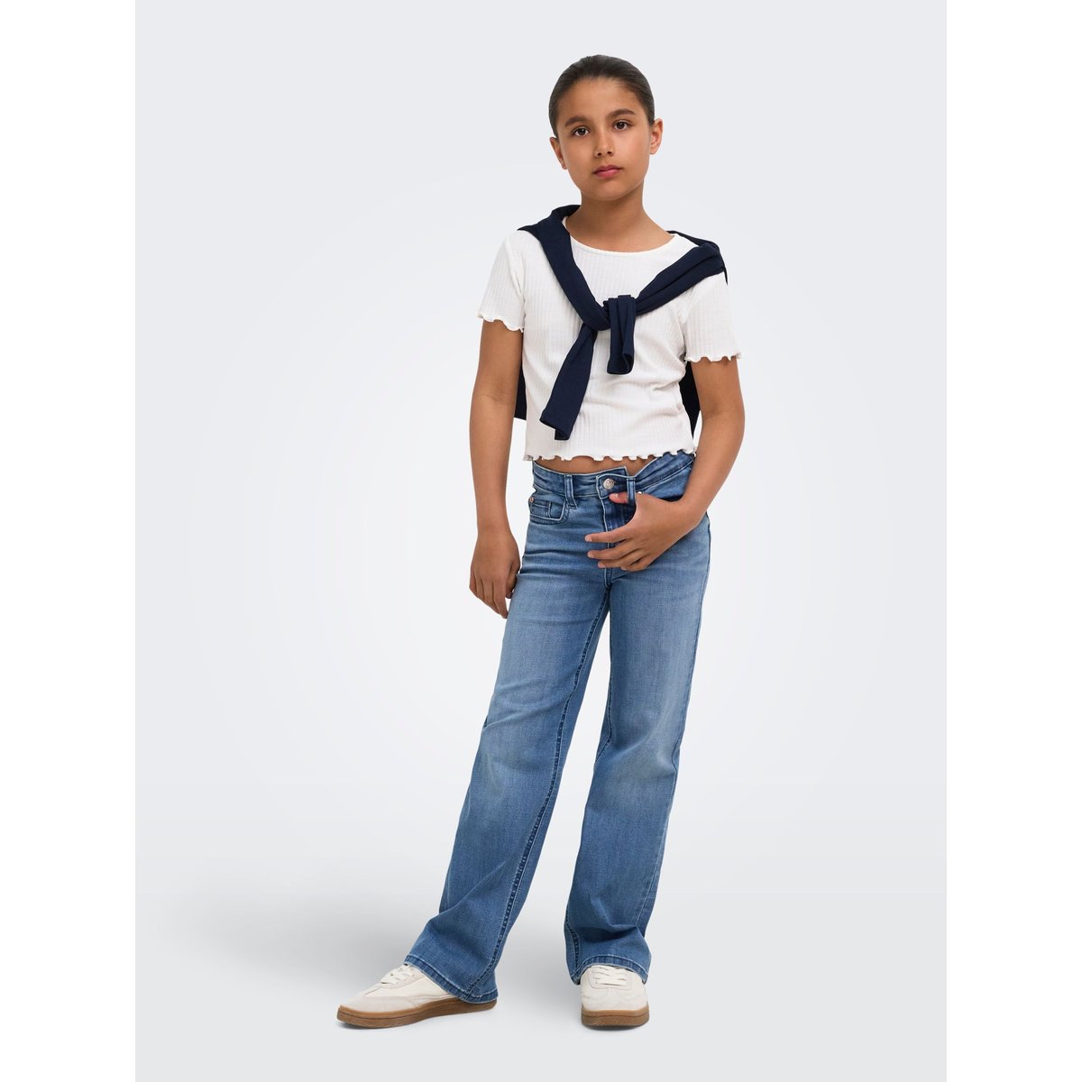 Jean À Jambe Large medium blue denim, KIDS ONLY