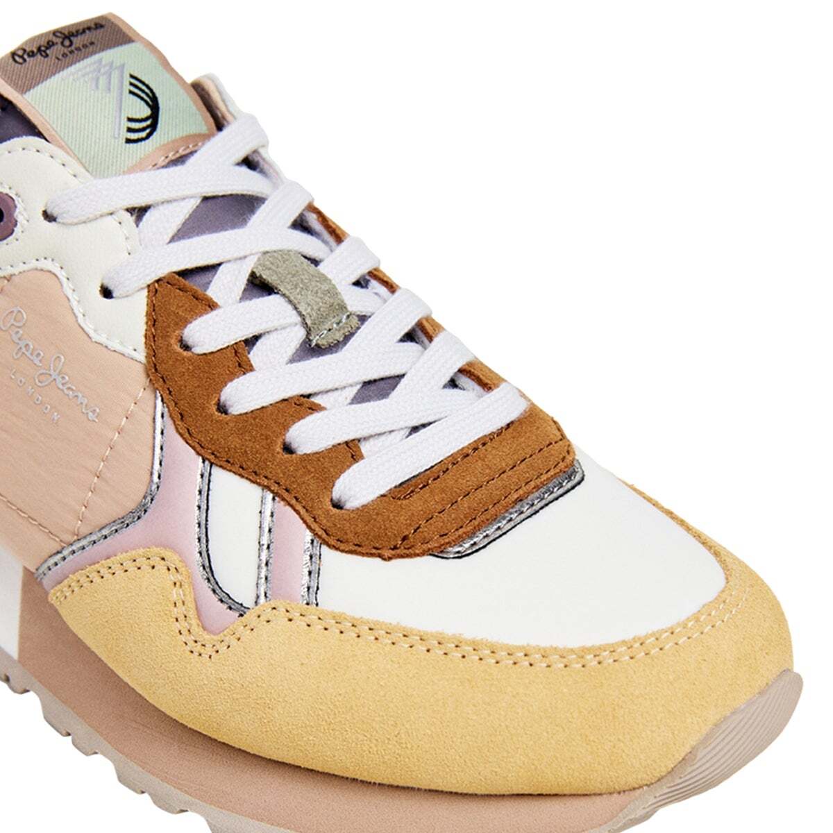 London - Baskets Running Combinées jaune fonte, PEPE JEANS