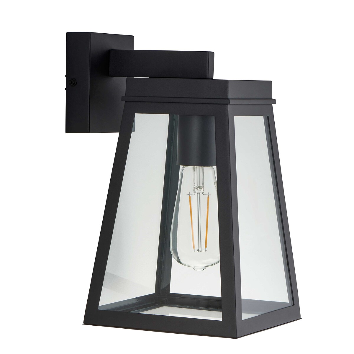 Lemington Outdoor Lantern-Style Wall Light in Black black, ÉDITÉ