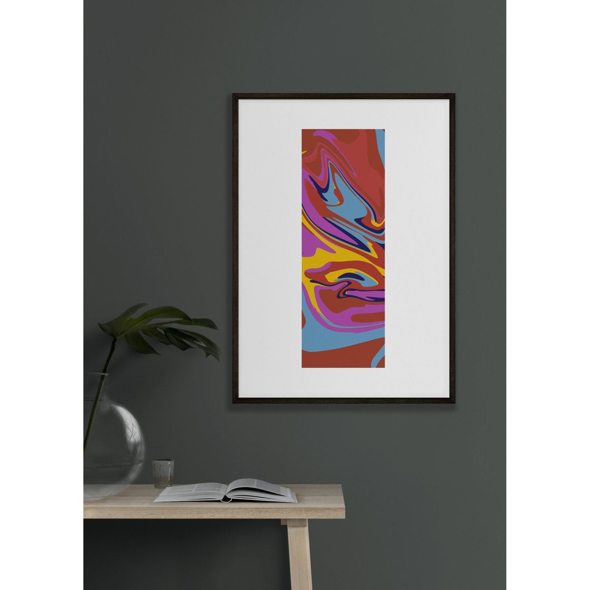 Affiche Abstract Pop Color blanc, L'AFFICHERIE