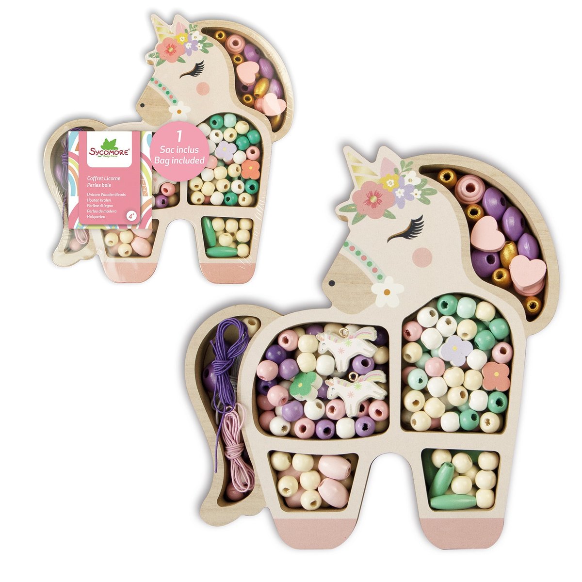 Coffret perles multicolore, SYCOMORE