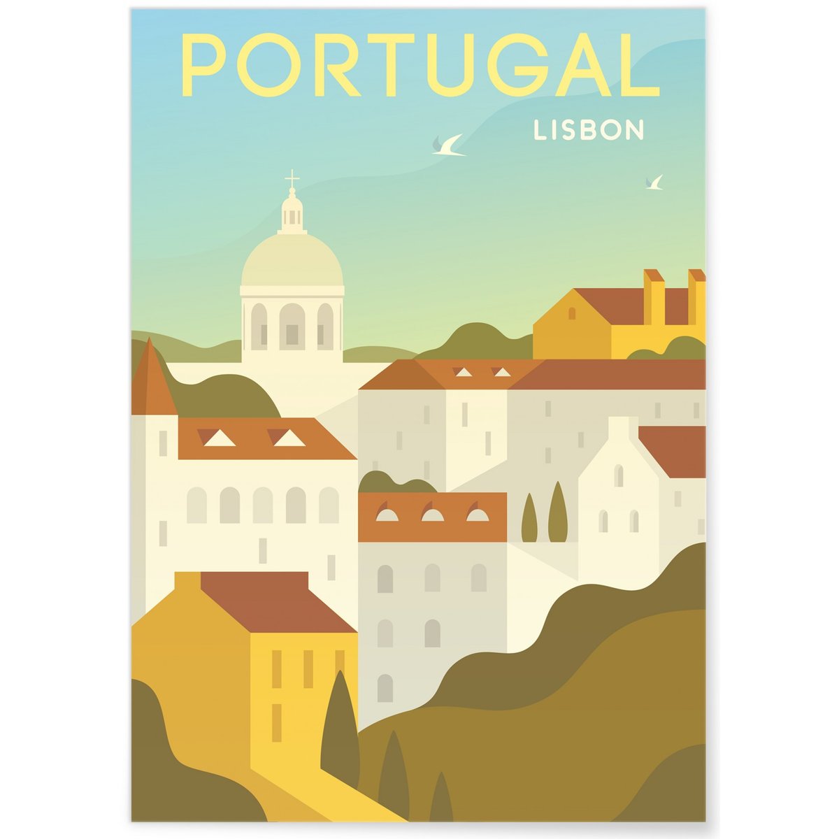 Affiche Portugal blanc, L'AFFICHERIE