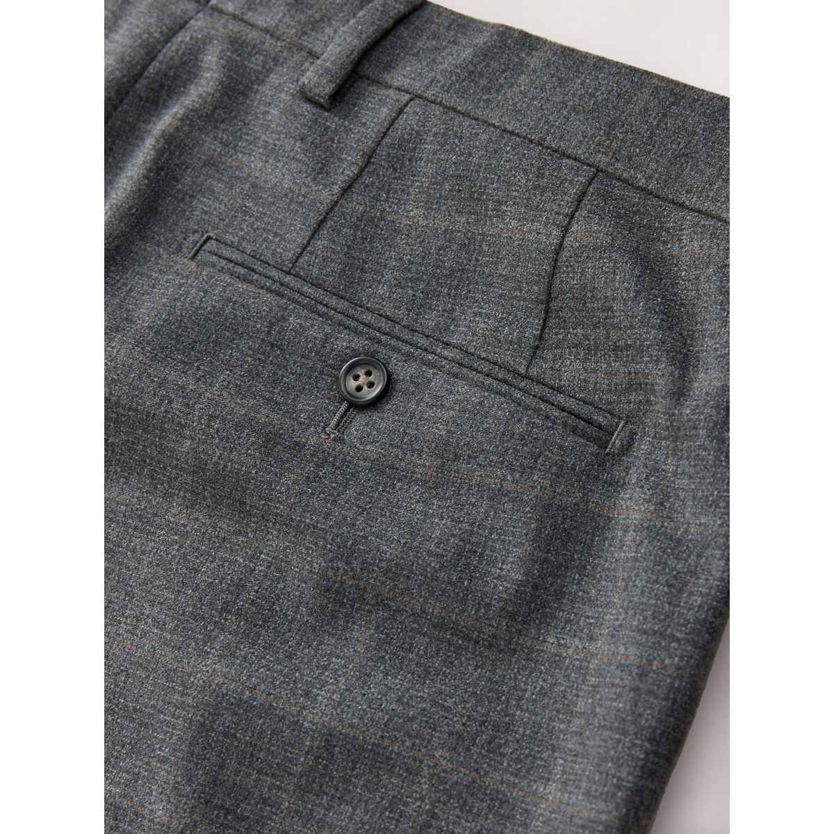 Pantalon de costume en flanelle à carreaux gris, NEXT