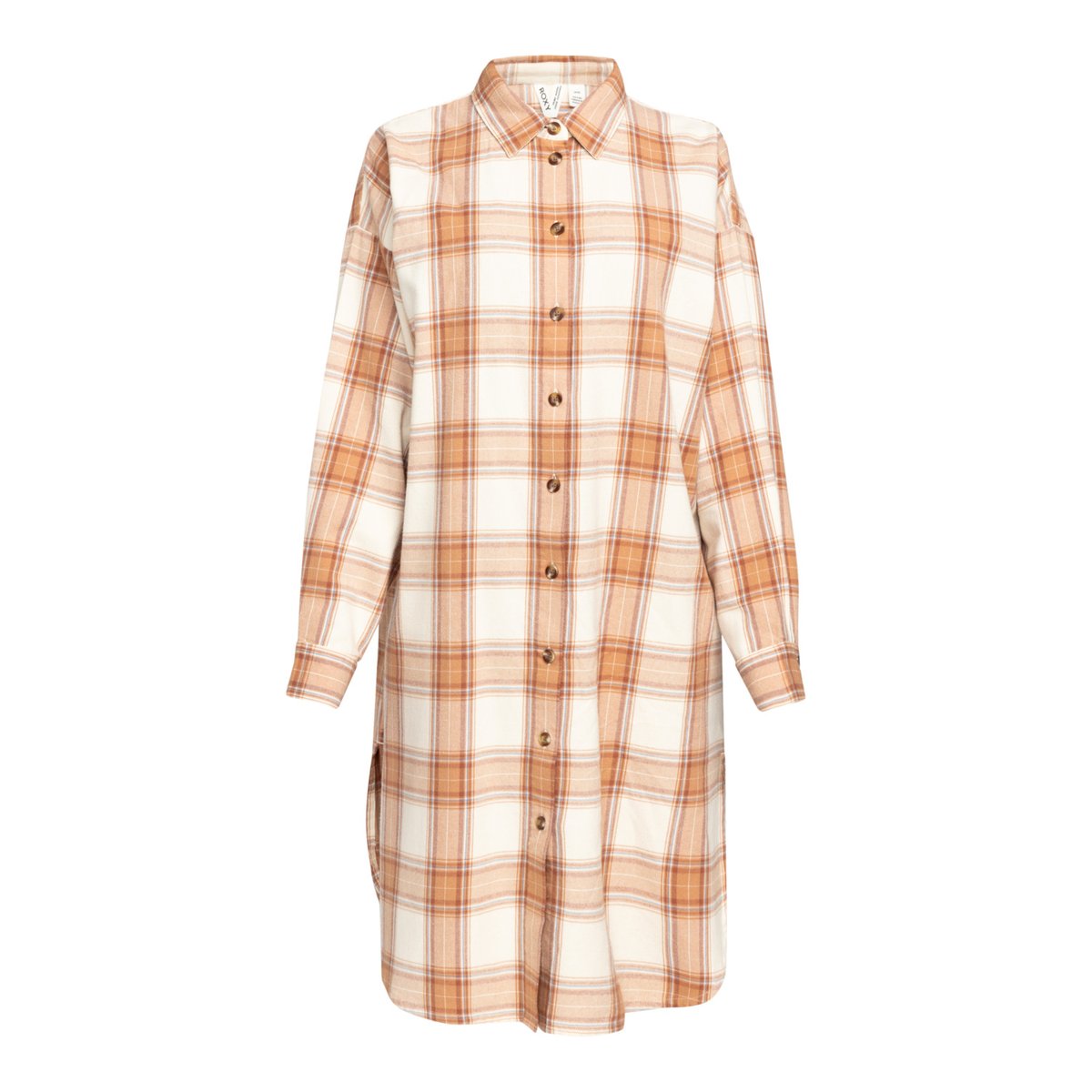 Robe chemise AQUA WAVES. beige parchement paradise plaid, ROXY