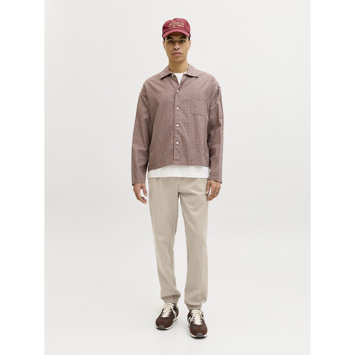 Pantalon avec cordon de serrage beige, JACK & JONES