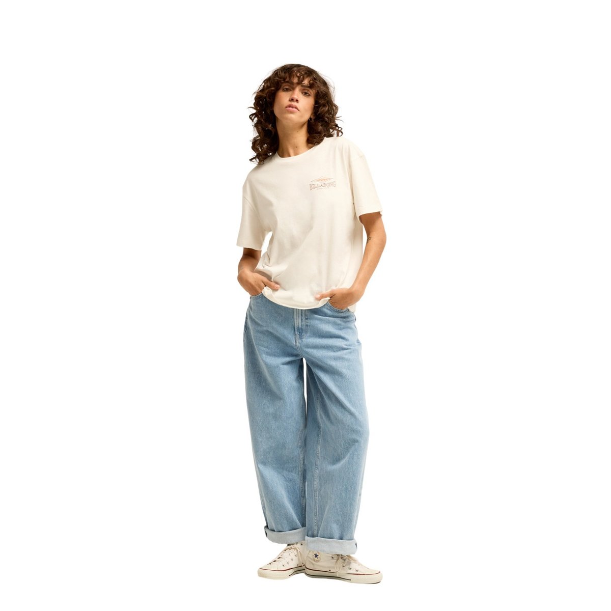 T shirt manches courtes HERITAGE BACKER blanc salt crystal, BILLABONG