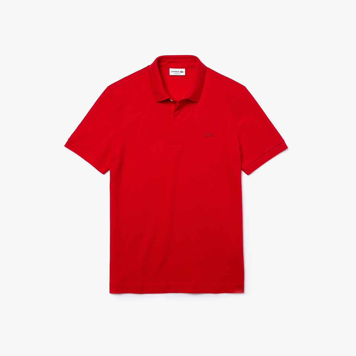 Polo Paris regular fit en Piqué stretch rouge-240, LACOSTE