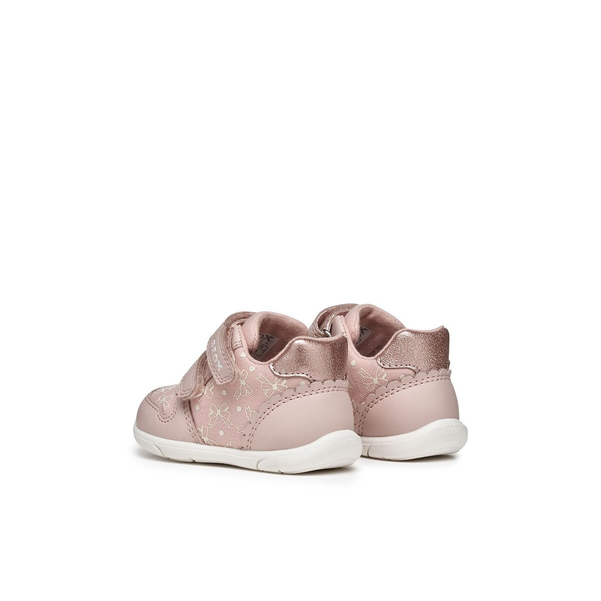 Baskets respirantes à scratchs ZAPITO, premiers pas rose pale, GEOX