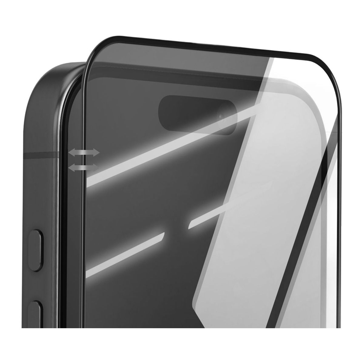 Protège écran iPhone 16 Pro Max couleur unique, FORCE GLASS