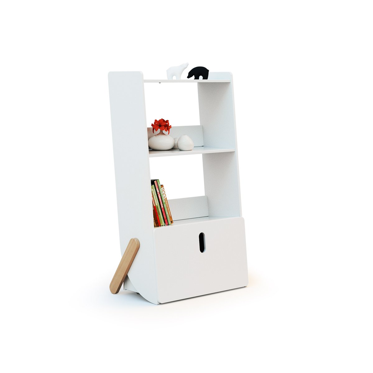 WEBABY - Étagère enfant PIRATE en bois - Blanc blanc, WEBABY