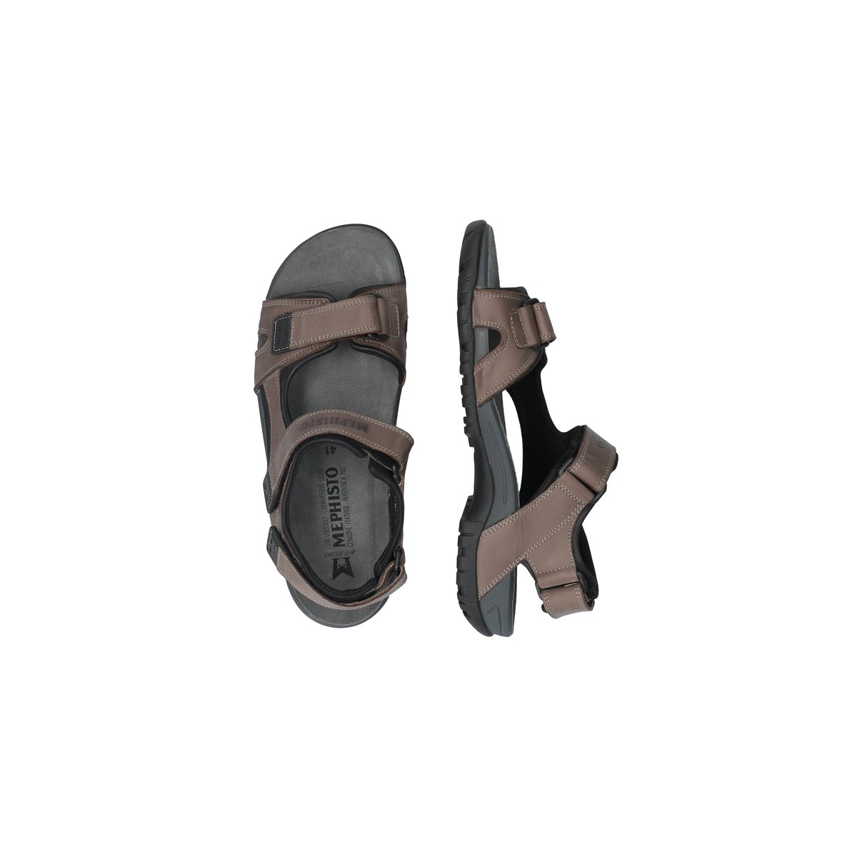 Sandales En Nubuck Brice gris 5121, MEPHISTO