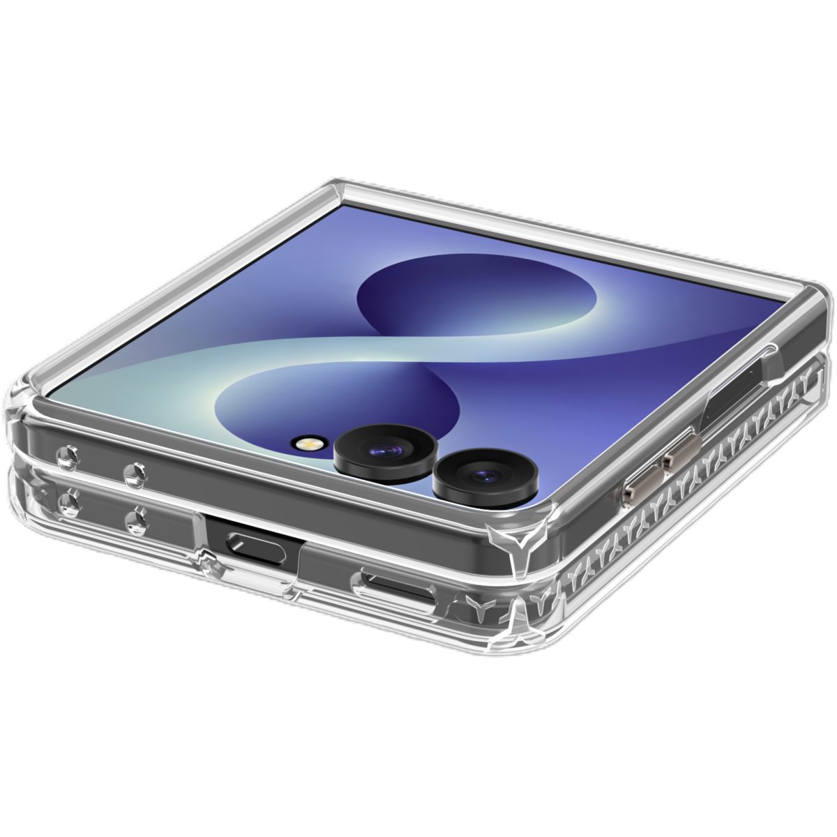 Protège écran sur mesure Z Flip 8 Duo Transparent Magnetique couleur unique, FORCE CASE
