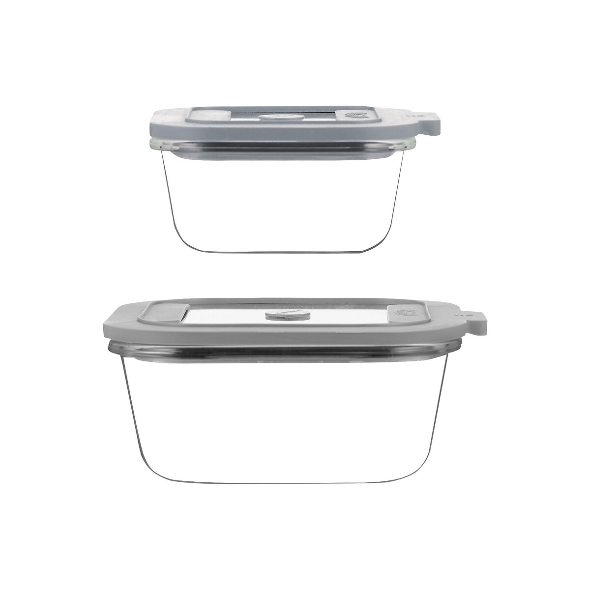Set of 2 Fresh Storage Square Food Containers transparent, KILNER