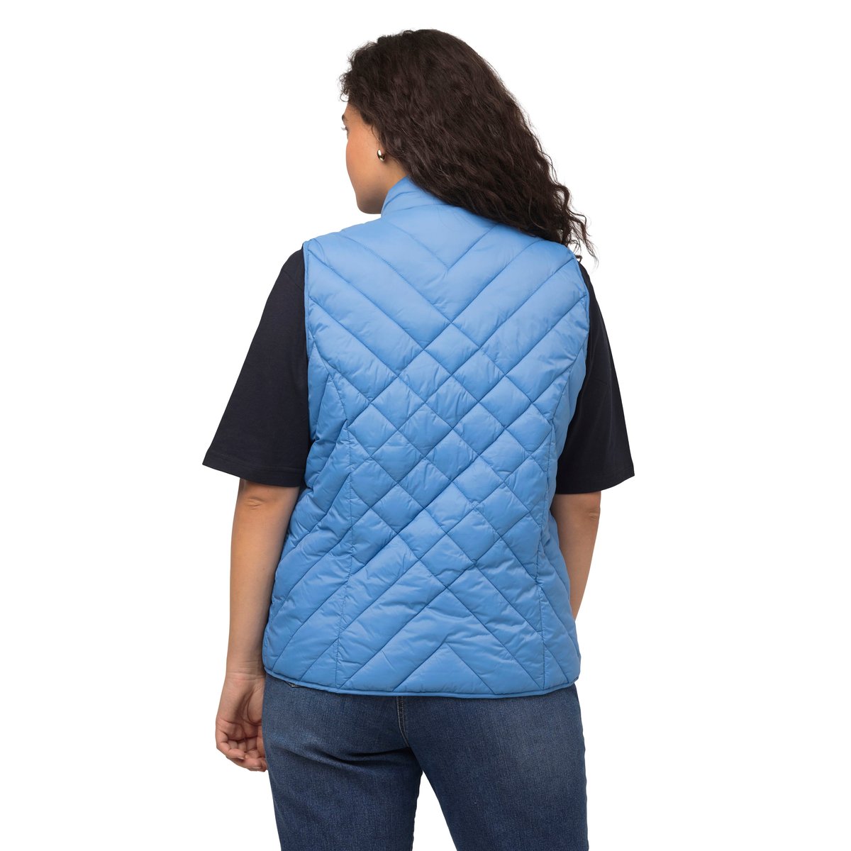 Gilet matelassé HYPRAR avec col montant bleu mat, ULLA POPKEN