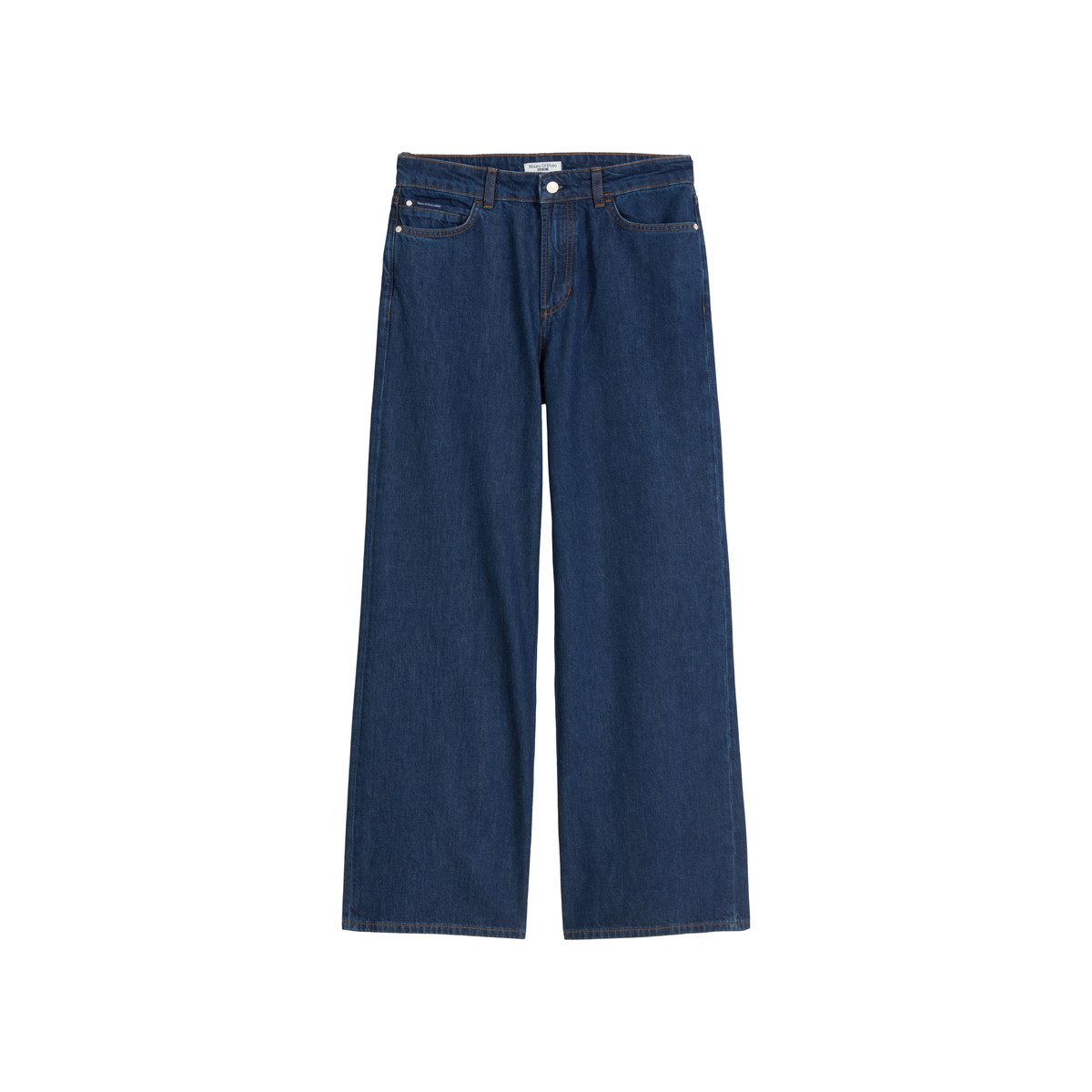 Jeans modèle Anjo large en denim rigide sans élasthanne bleu foncé, MARC O’POLO DENIM