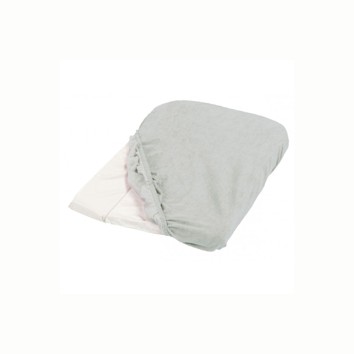 Lot de 2 housses de matelas à langer gris clair, TINEO